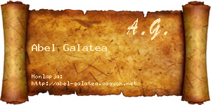 Abel Galatea névjegykártya